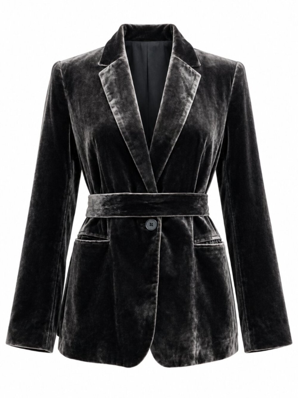 Ann Taylor Women's Velvet Belted Blazer Size 6 - Picture 1 of 11